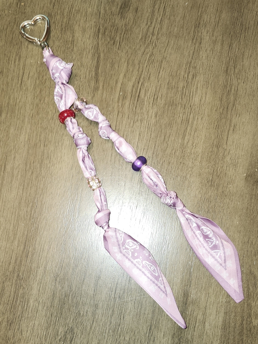 🔥Hand Crafted Purple Twilly And .925 Core Beads Key Chain / Bag Charm